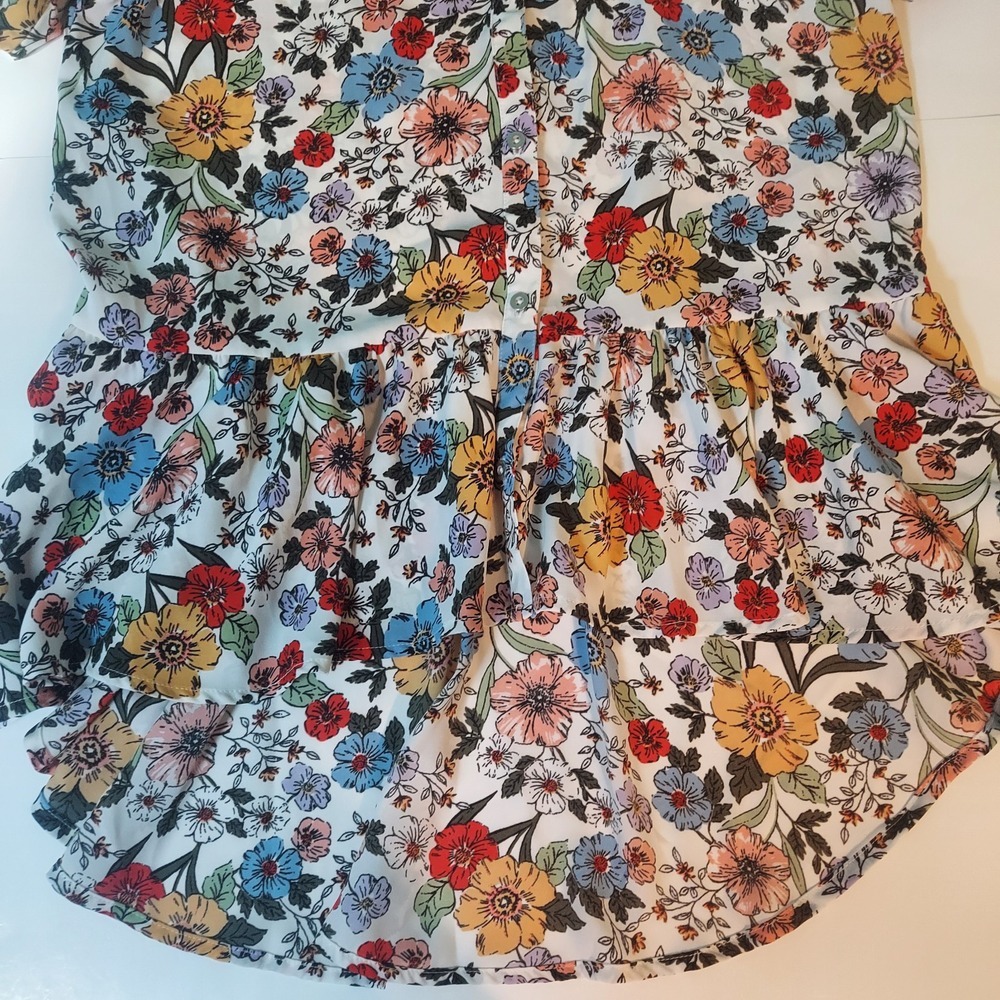 Ophelia Roe Womens L Button Up Top Boho Floral Whimsical‎ - Picture 3 of 6